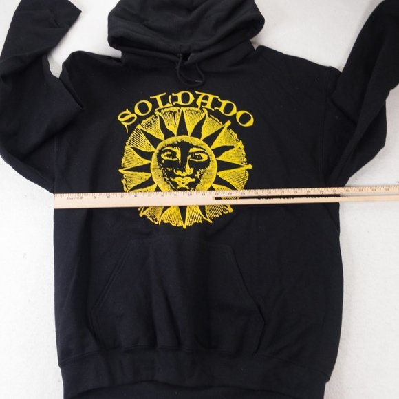 Sun Soldado Mens Sweater Black Large Gothic Hoodies Long Sleeve Pullover #0116 - Picture 7 of 9